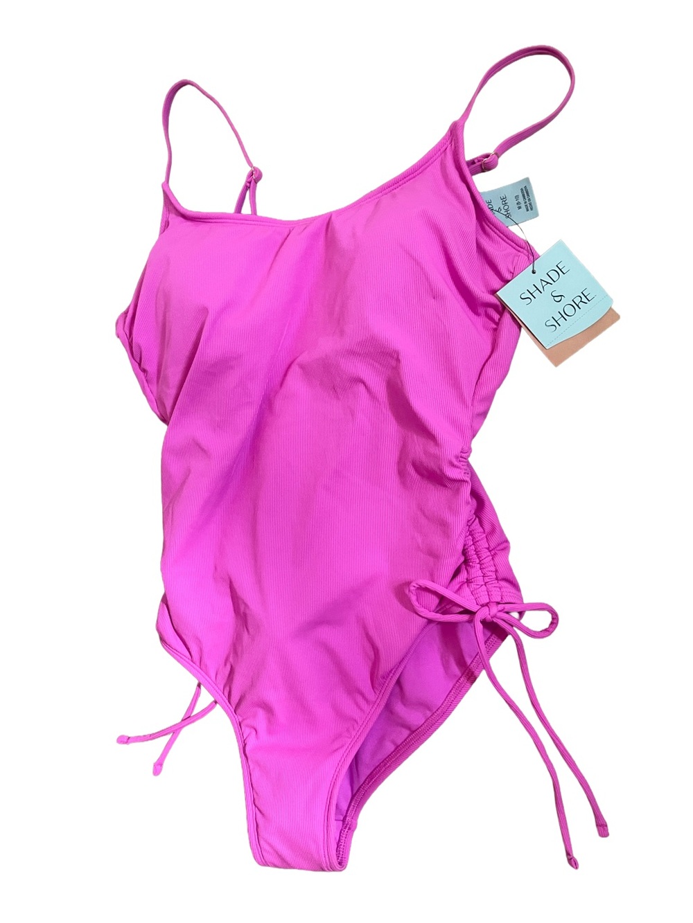 💫NWT🔖 Shade & Shore Women’s Medium Bright Fuchsia One-Piece Swimsuit